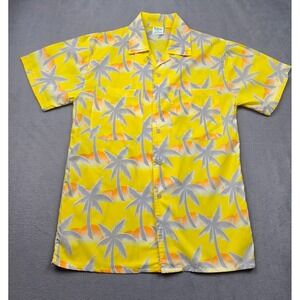 Vintage Tropicana Men's SMALL Hawaiian Tropical Shirt Button Down Yellow 90's